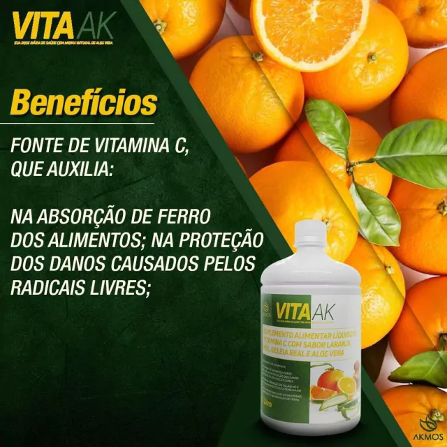 Suplemento VitaAk com Aloe Vera - Akmos